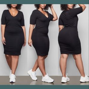 $125‎ Good American The Low Down Mini Dress Black [SZ 5 GA]